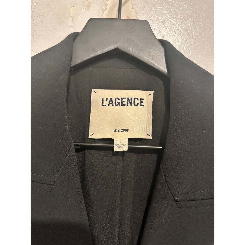 L'Agence Marianna Long Blazer Coat in Black Size 6 - Picture 14 of 16